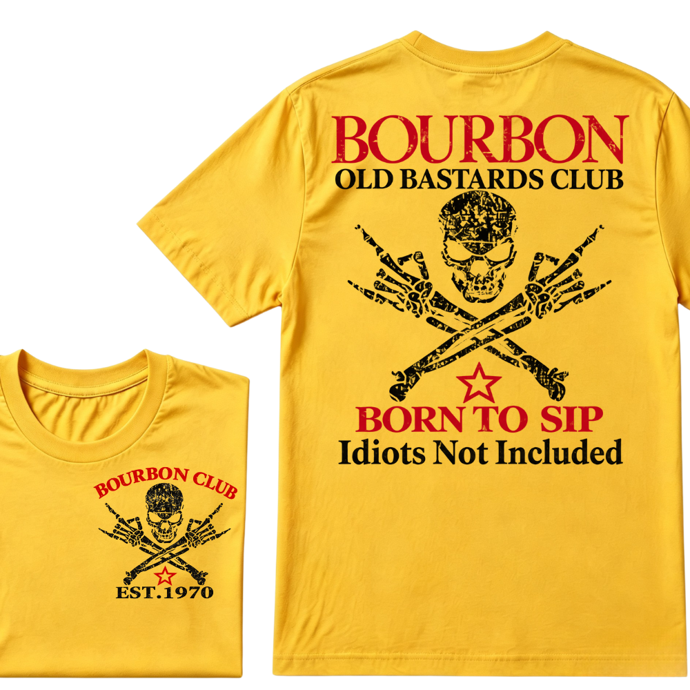 💀 OLD BASTARDS BOURBON CLUB - Customizable Est. Year Apparel T-shirt