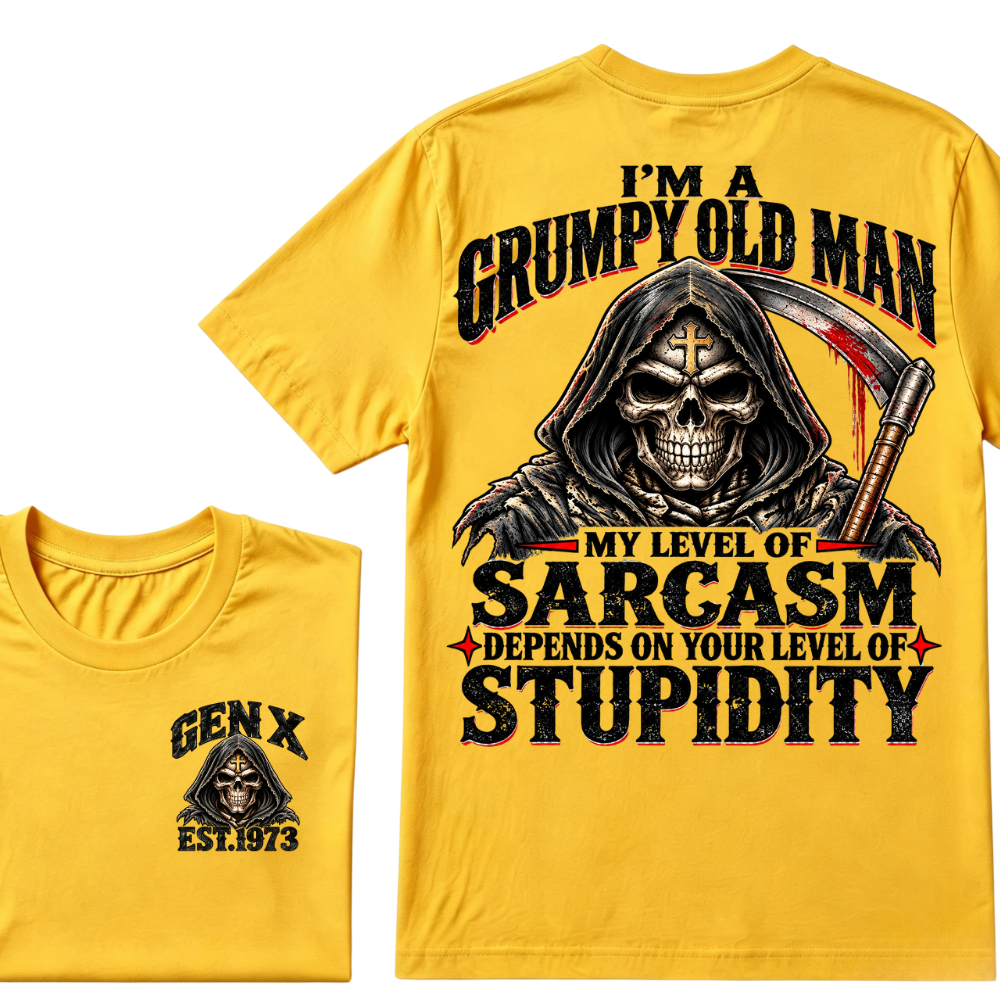 I'm A Grumpy Old Man My Level Of Sarcasm Depends On Your Level Of Stupidity Est.Year T-Shirt