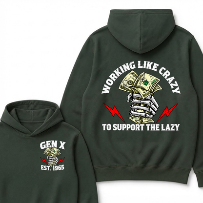 Gen X Working Like Crazy To Support The Lazy Hoodie