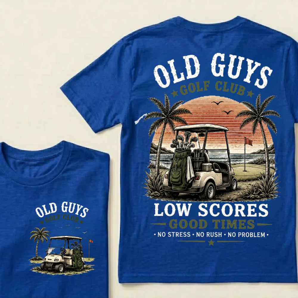 ⛳ "Old Guys Golf Club" Vintage Coastal Golf Casual Graphic T-Shirt