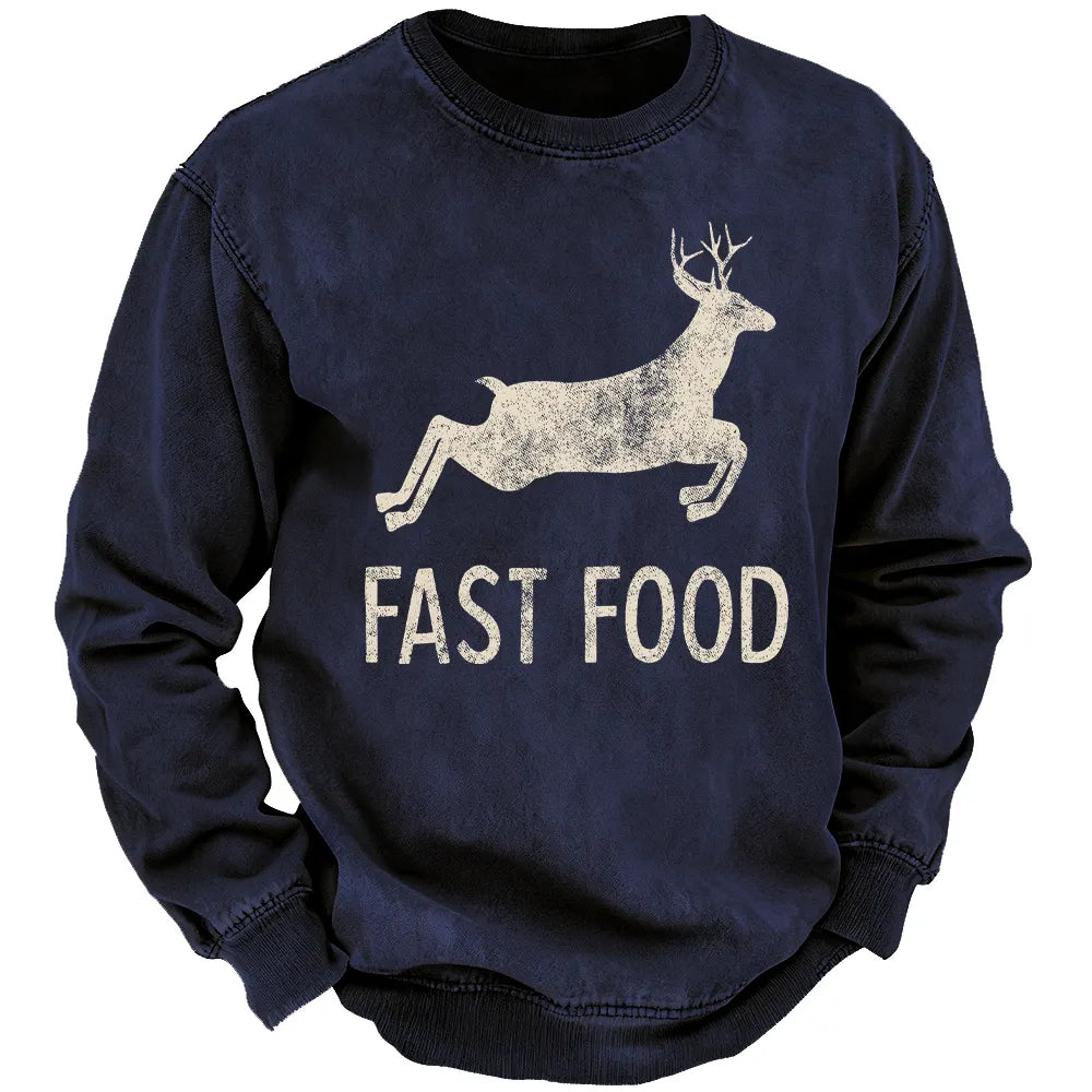 Fast Food Funny Men Hunting Sweatshirt