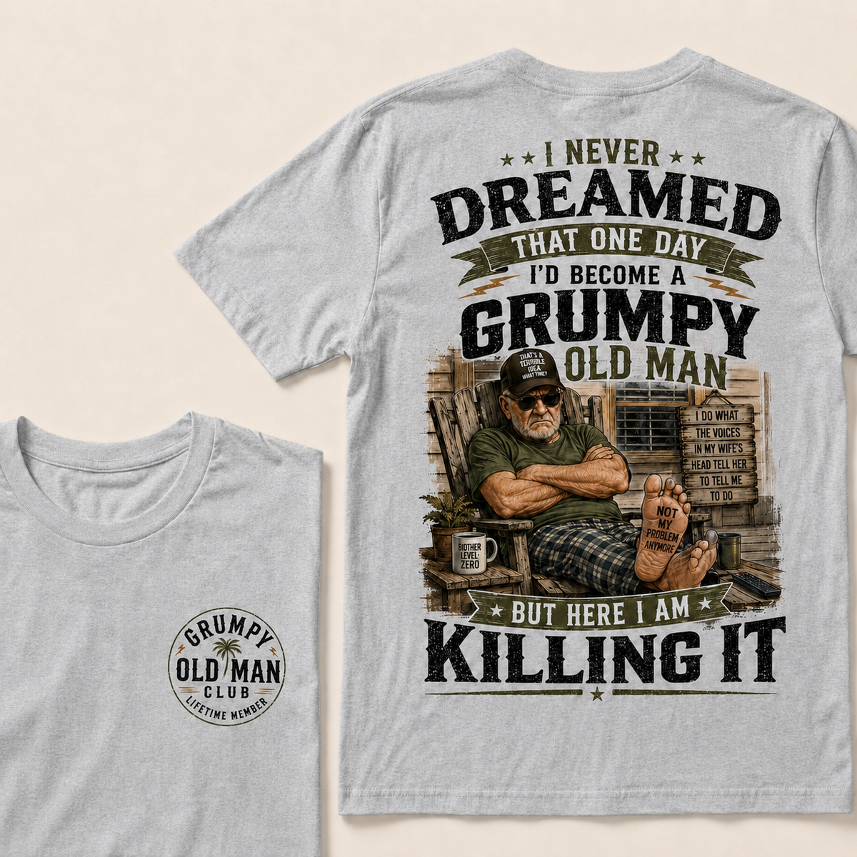 Grumpy Old Man Club T-Shirt – Funny Senior Humor Graphic Tee, Retirement Gift Shirt For Dad Husband Grandpa