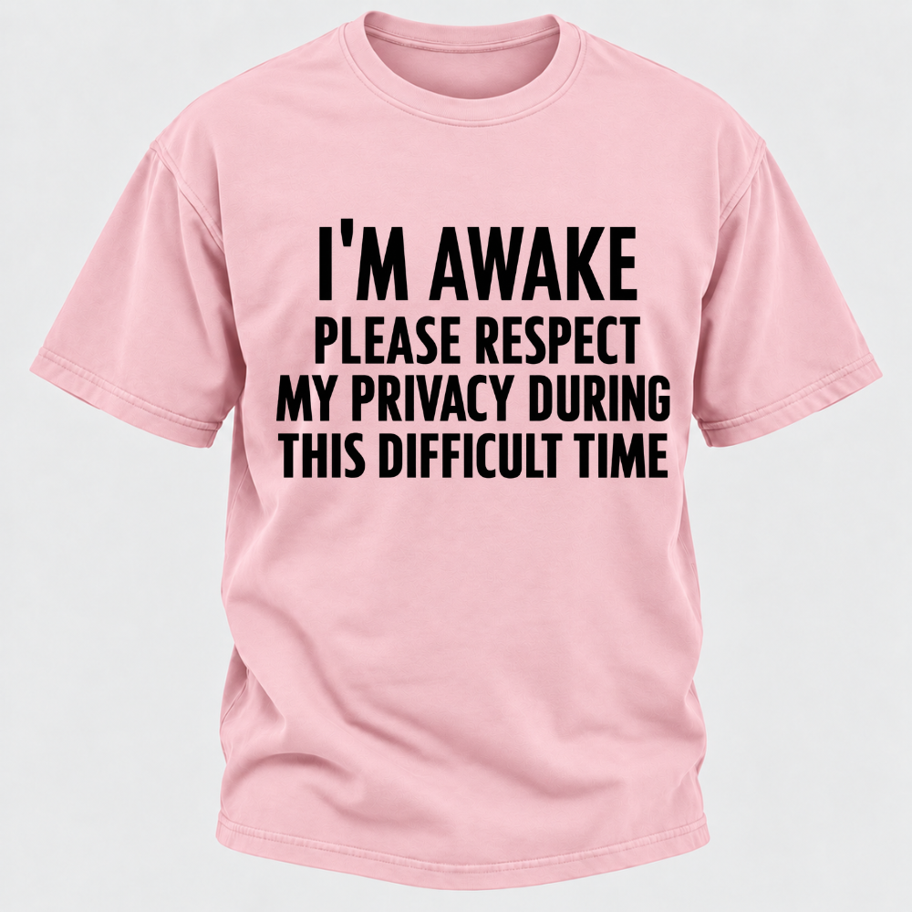 I'm Awake Please Respect My Privacy During This Difficult Time T-Shirt