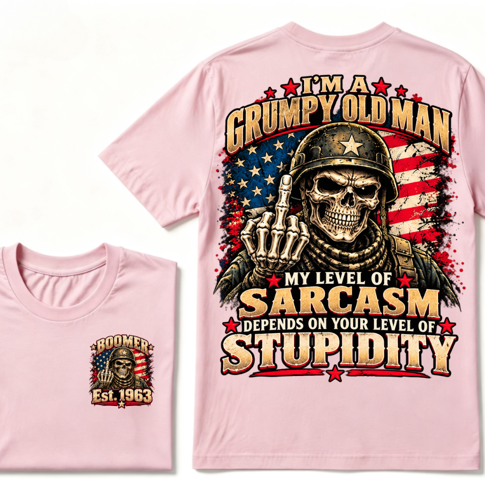 I'm A Grumpy Old Man My Level Of Sarcasm Depends On Your Level Of Stupidity Est.Year T-Shirt