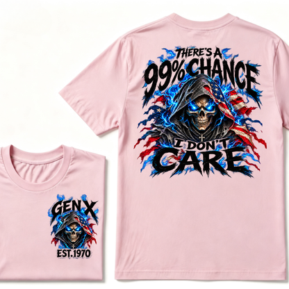 There's A 99% Chance I Don't Care EST.Year Vintage Attitude Graphic Tee