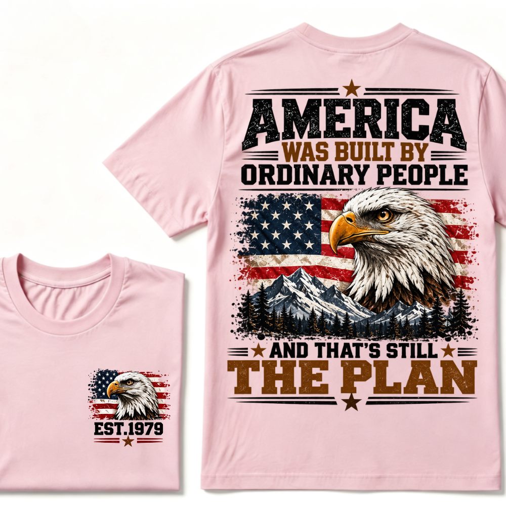 America Was Built By Military People And That's Still The Plan EST.Year Eagle American Flag T-Shirt
