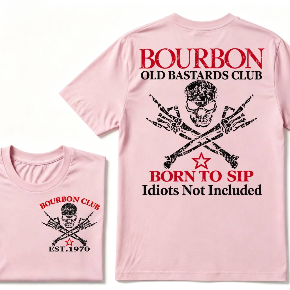 💀 OLD BASTARDS BOURBON CLUB - Customizable Est. Year Apparel T-shirt