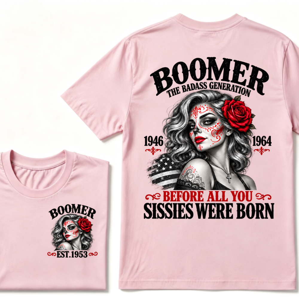 Boomer The Badass Generation 1946 1964 Before All You Sissies Were Born EST.Year Boomer Generation Statement T-Shirt