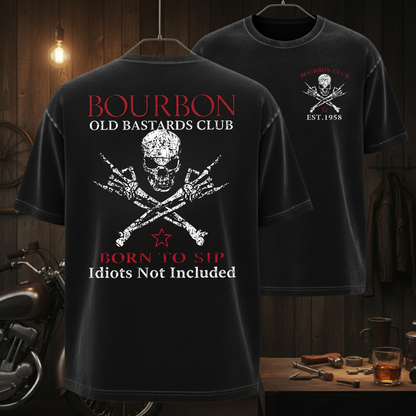 💀 OLD BASTARDS BOURBON CLUB - Customizable Est. Year Apparel 🥃