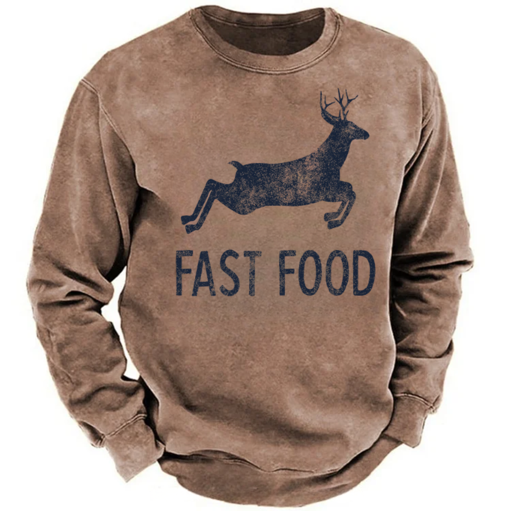 Fast Food Funny Men Hunting Sweatshirt