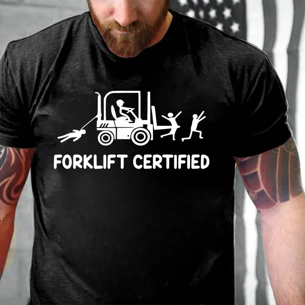 Forklift Certified Funny Warehouse Worker T-Shirt