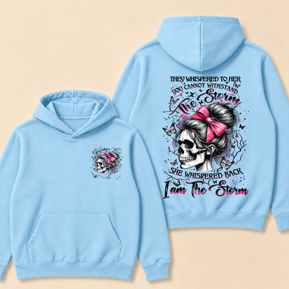 "I Am The Storm" – Generation X EST.Year Pink Bow Skull Retro Hoodie