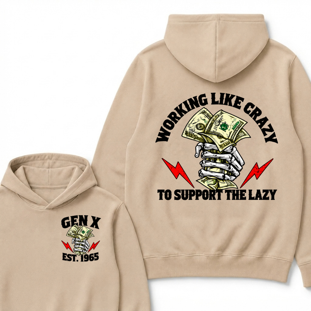 Gen X Working Like Crazy To Support The Lazy Hoodie