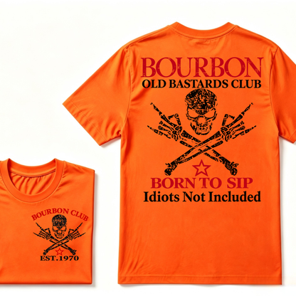 💀 OLD BASTARDS BOURBON CLUB - Customizable Est. Year Apparel T-shirt