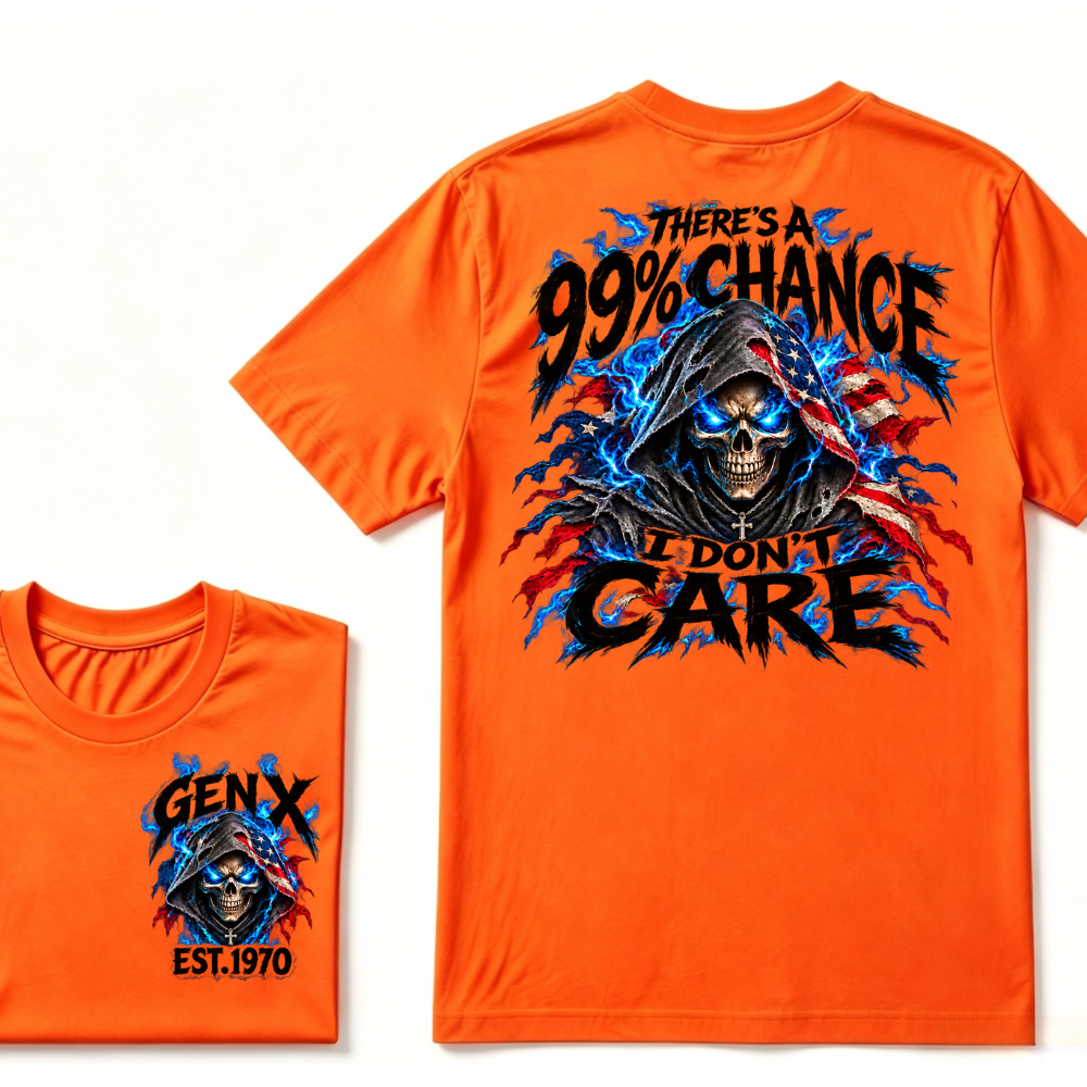 There's A 99% Chance I Don't Care EST.Year Vintage Attitude Graphic Tee