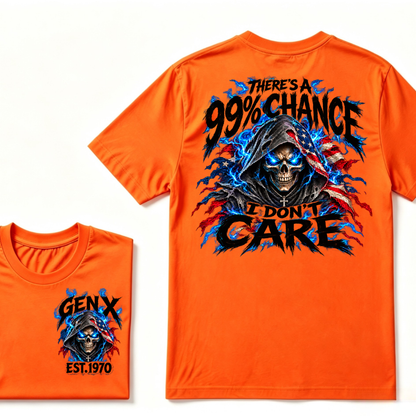 There's A 99% Chance I Don't Care EST.Year Vintage Attitude Graphic Tee