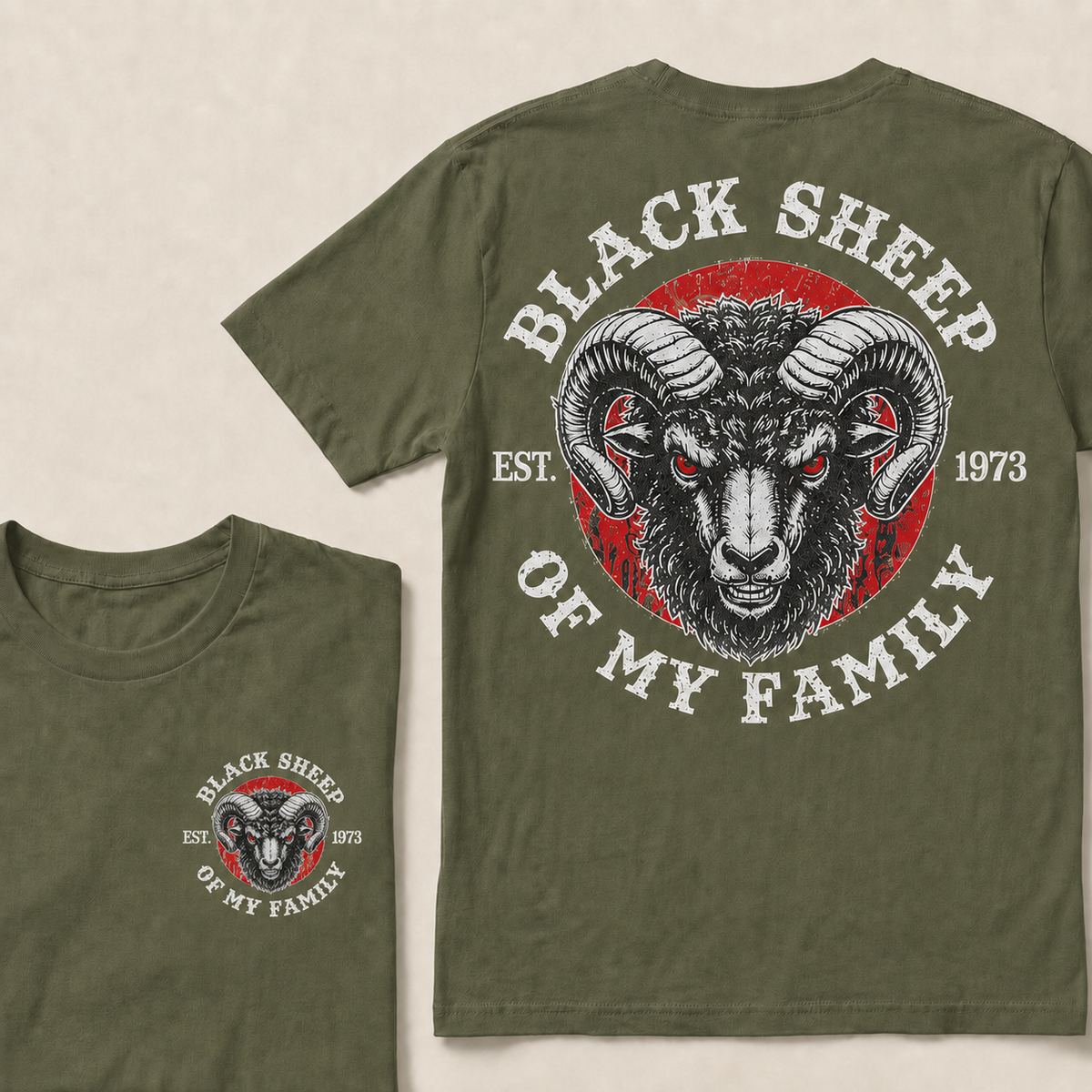 BLACK SHEEP OF MY FAMILY  Custom Est.Year T-Shirt