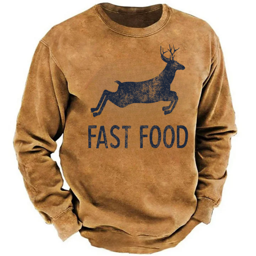 Fast Food Funny Men Hunting Sweatshirt