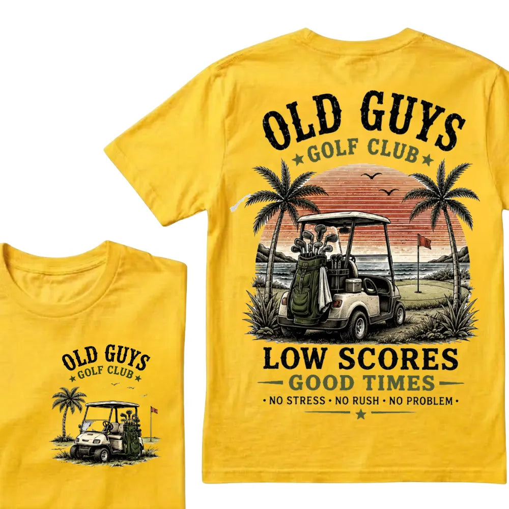 ⛳ "Old Guys Golf Club" Vintage Coastal Golf Casual Graphic T-Shirt