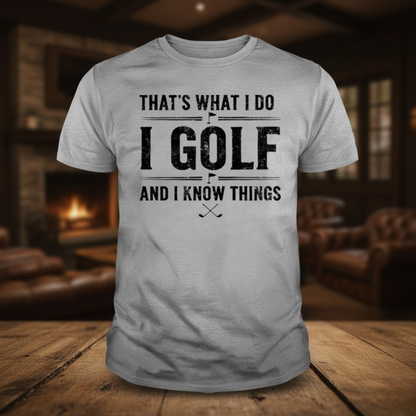 That's What I Do I Golf And I Know Things T-shirts