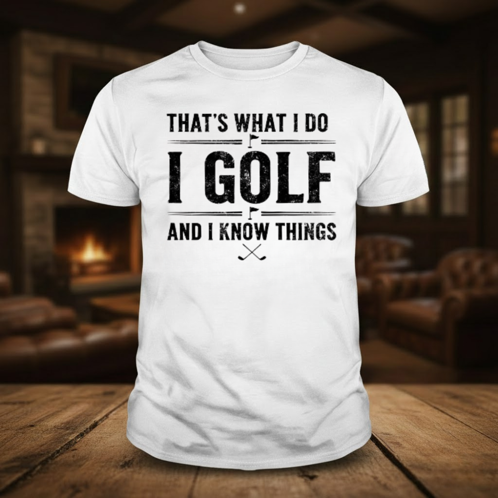 That's What I Do I Golf And I Know Things T-shirts