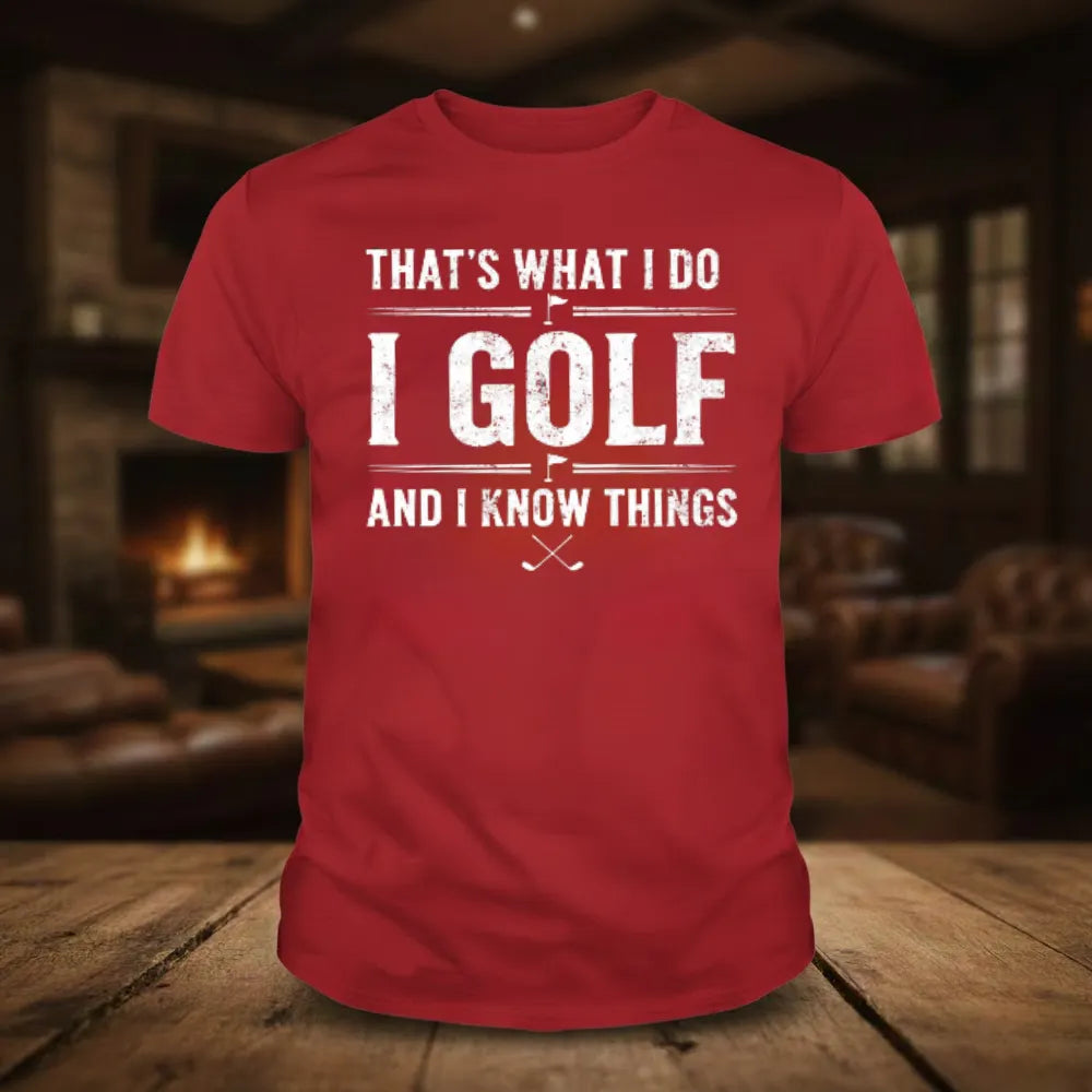That's What I Do I Golf And I Know Things T-shirts