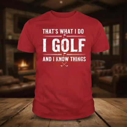 That's What I Do I Golf And I Know Things T-shirts