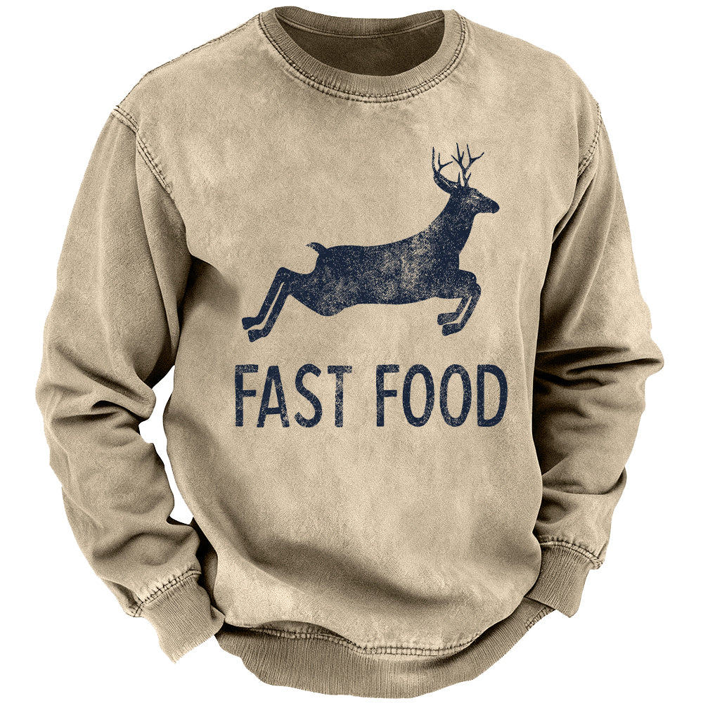 Fast Food Funny Men Hunting Sweatshirt