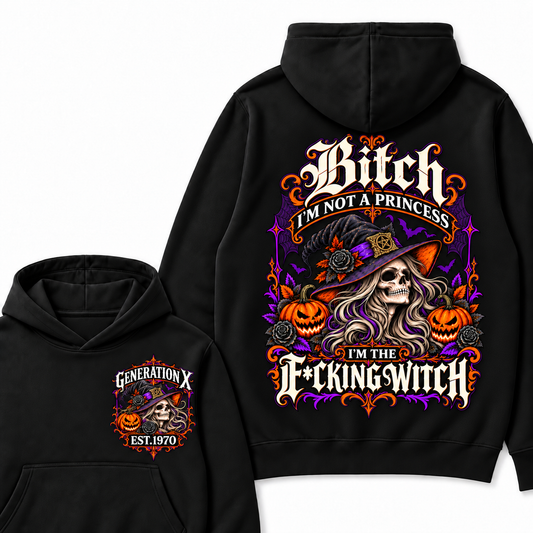 Gen X Witch Queen Custom Birth Year Halloween Hoodie