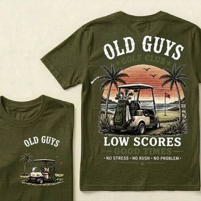 ⛳ "Old Guys Golf Club" Vintage Coastal Golf Casual Graphic T-Shirt