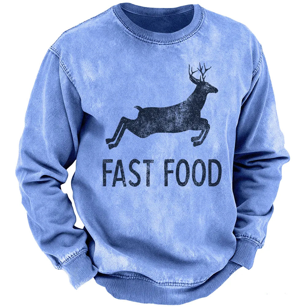 Fast Food Funny Men Hunting Sweatshirt