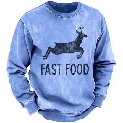 Fast Food Funny Men Hunting Sweatshirt