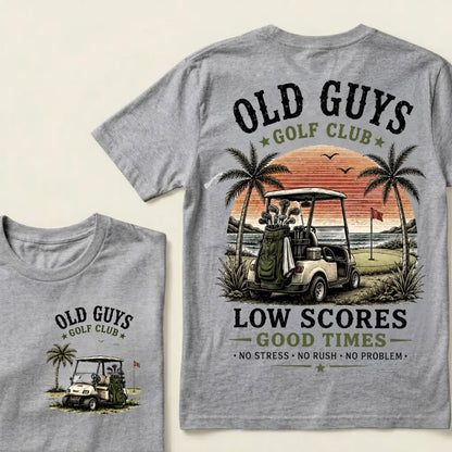 ⛳ "Old Guys Golf Club" Vintage Coastal Golf Casual Graphic T-Shirt