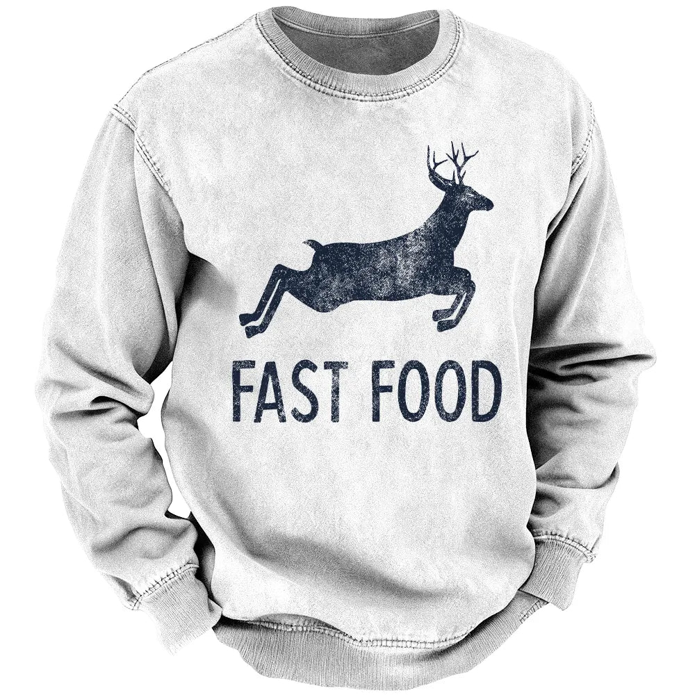 Fast Food Funny Men Hunting Sweatshirt