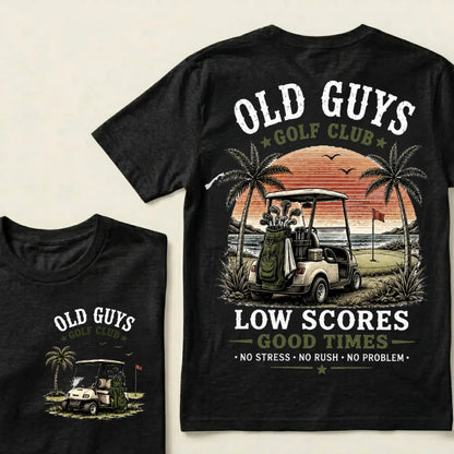 ⛳ "Old Guys Golf Club" Vintage Coastal Golf Casual Graphic T-Shirt
