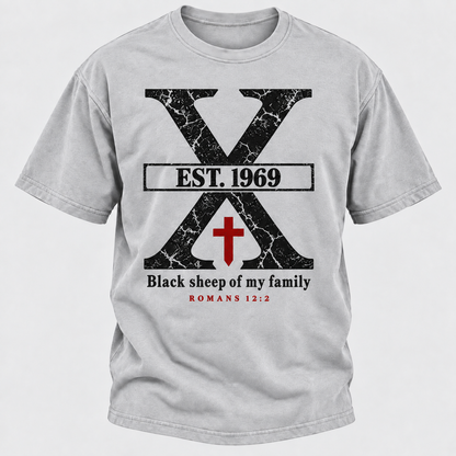 Custom GEN X Year Black Sheep Of My Family T-Shirts