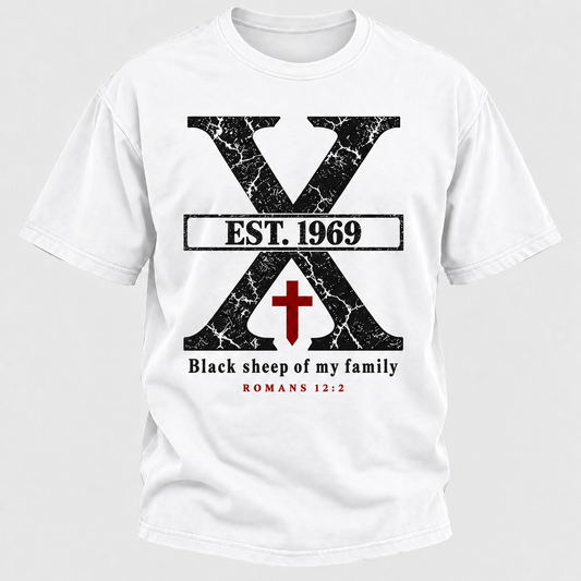 Custom GEN X Year Black Sheep Of My Family T-Shirts