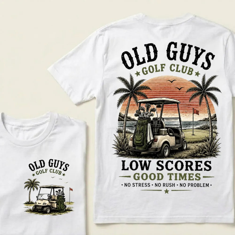 ⛳ "Old Guys Golf Club" Vintage Coastal Golf Casual Graphic T-Shirt
